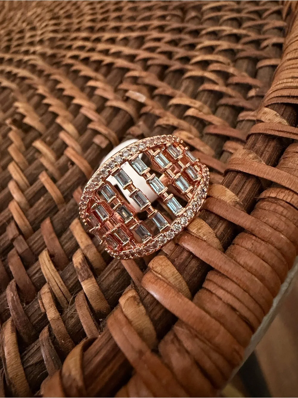 bp Rose Gold aquamarine ring size 9